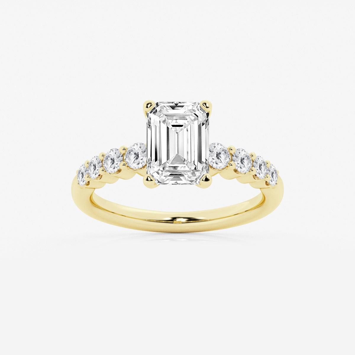 Elara - Graduated Side Stones Engagement Ring