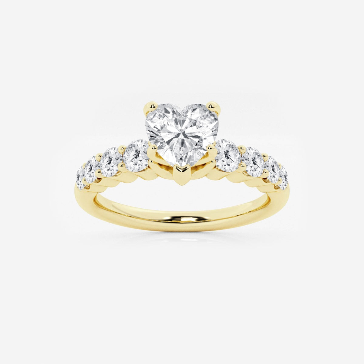 Elara - Graduated Side Stones Engagement Ring