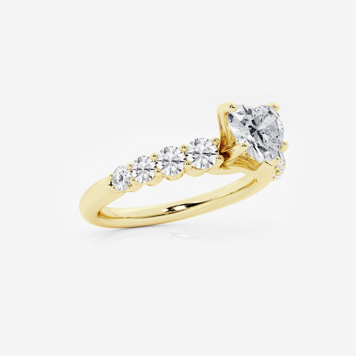 Elara - Graduated Side Stones Engagement Ring