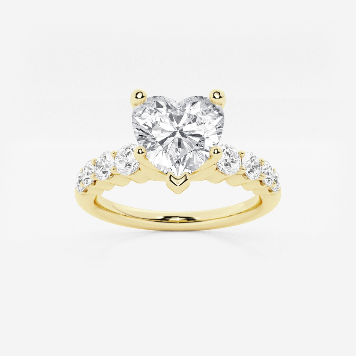 Elara - Graduated Side Stones Engagement Ring