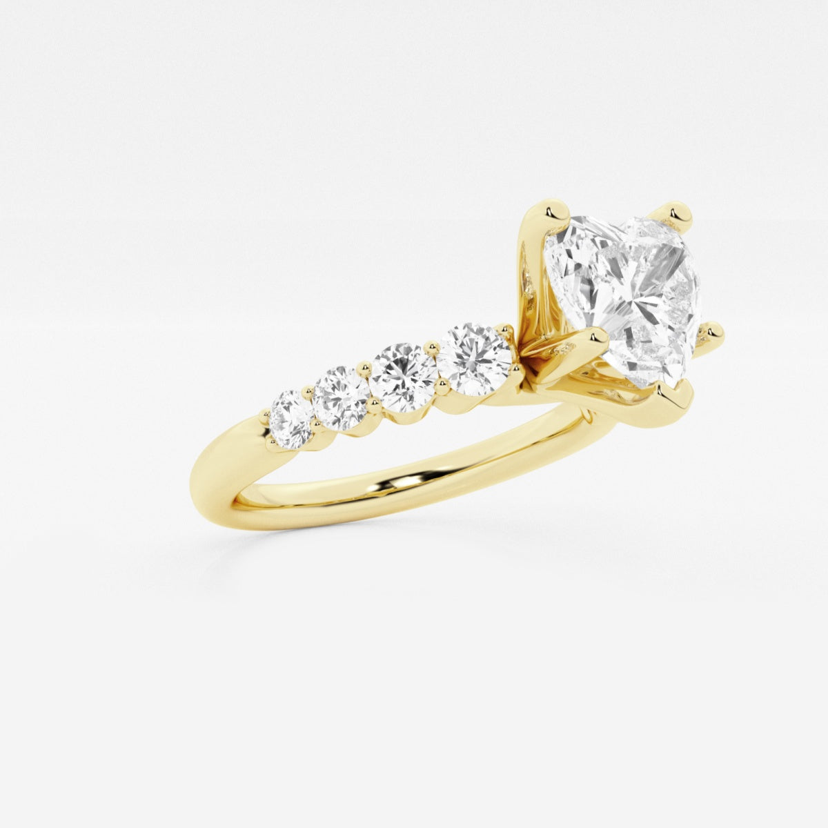 Elara - Graduated Side Stones Engagement Ring