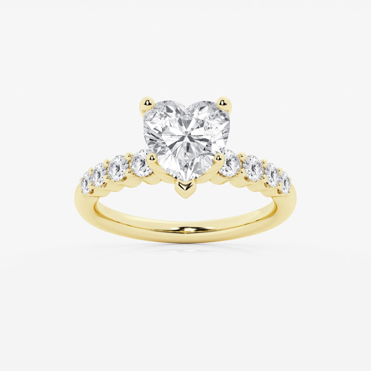 Elara - Graduated Side Stones Engagement Ring