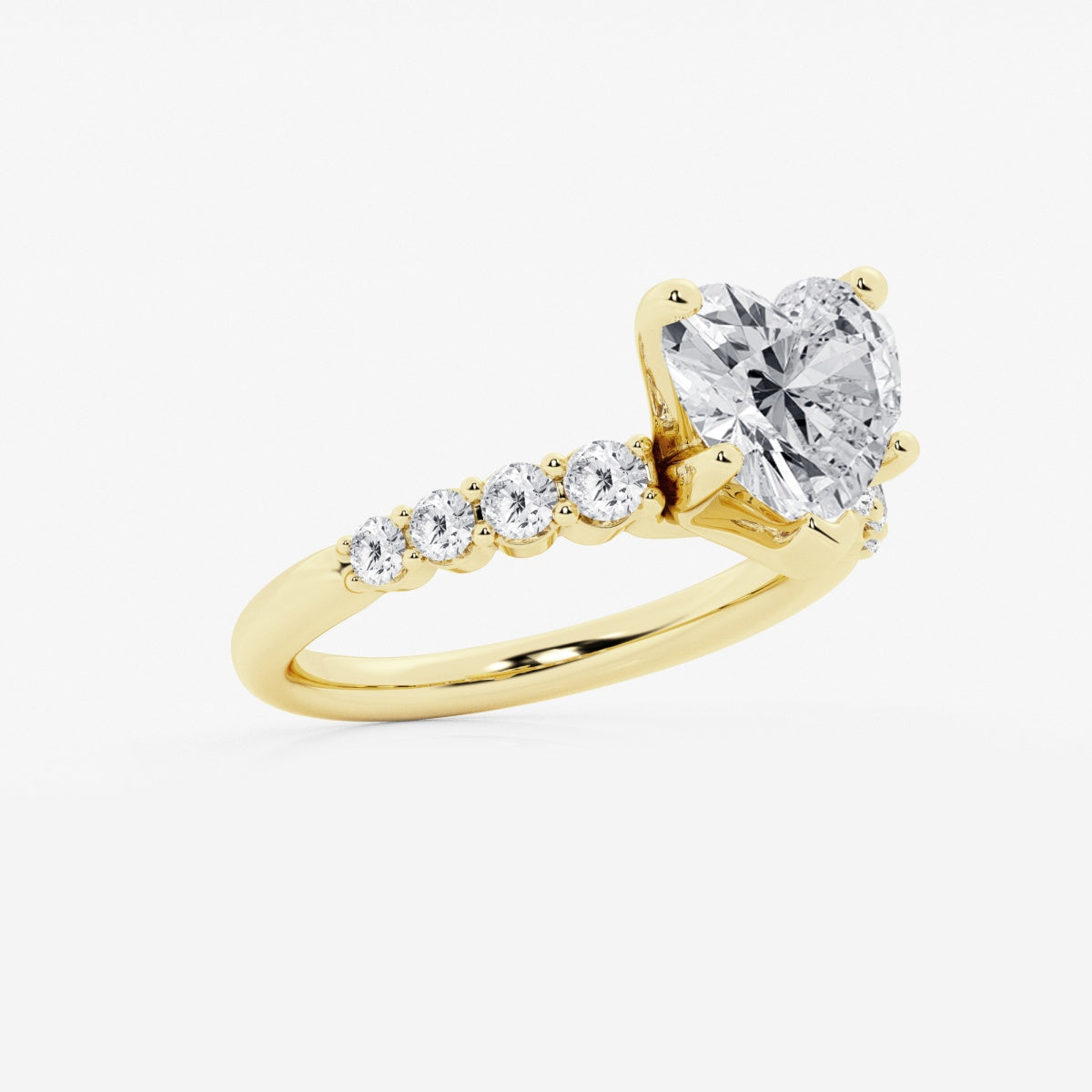 Elara - Graduated Side Stones Engagement Ring