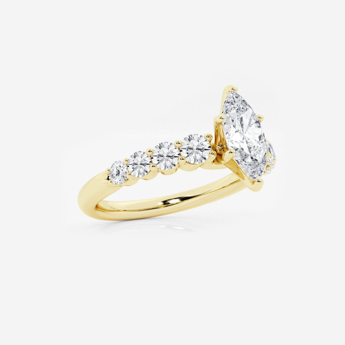 Elara - Graduated Side Stones Engagement Ring