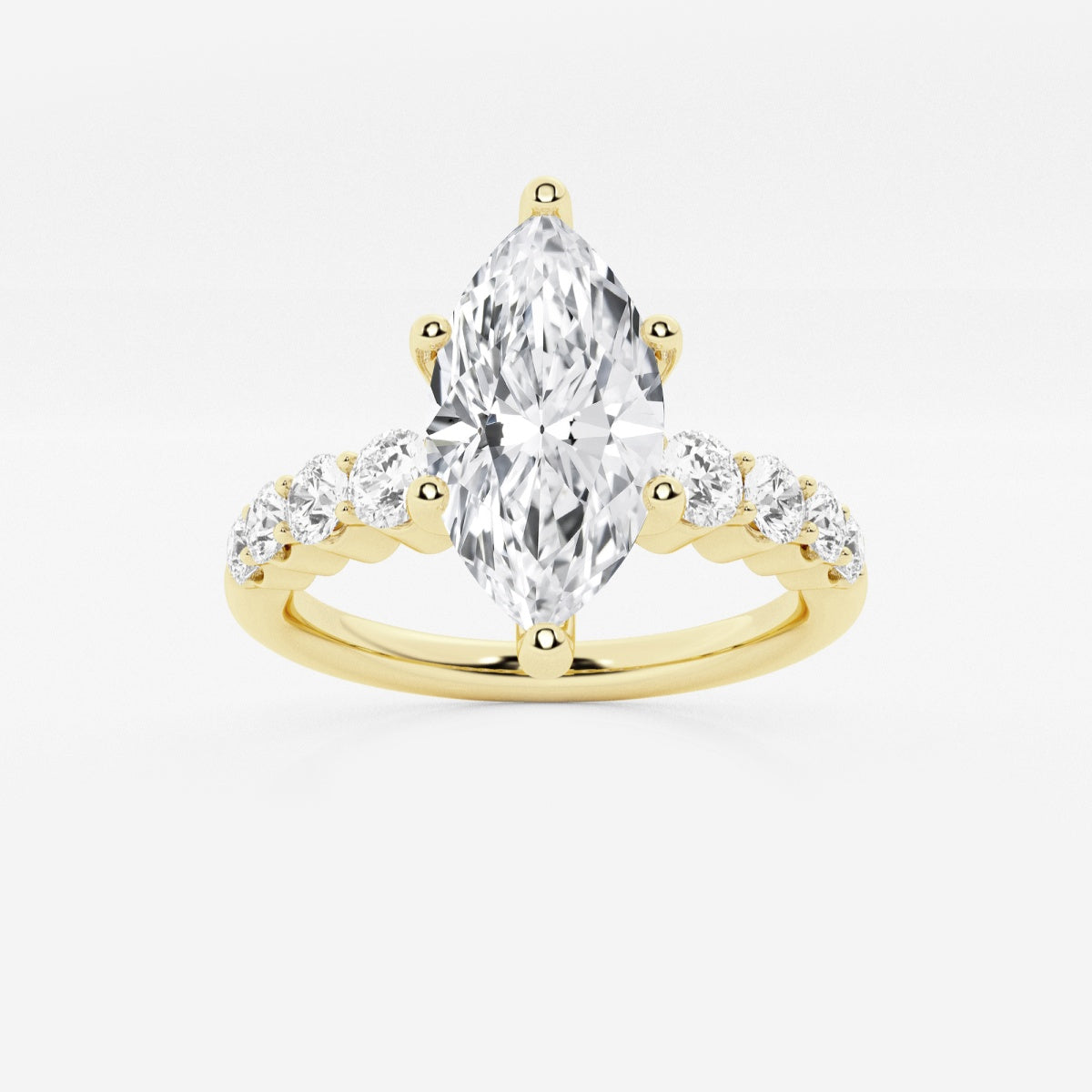 Elara - Graduated Side Stones Engagement Ring