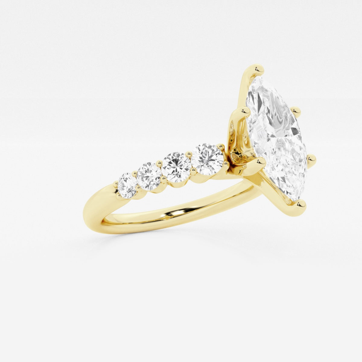 Elara - Graduated Side Stones Engagement Ring