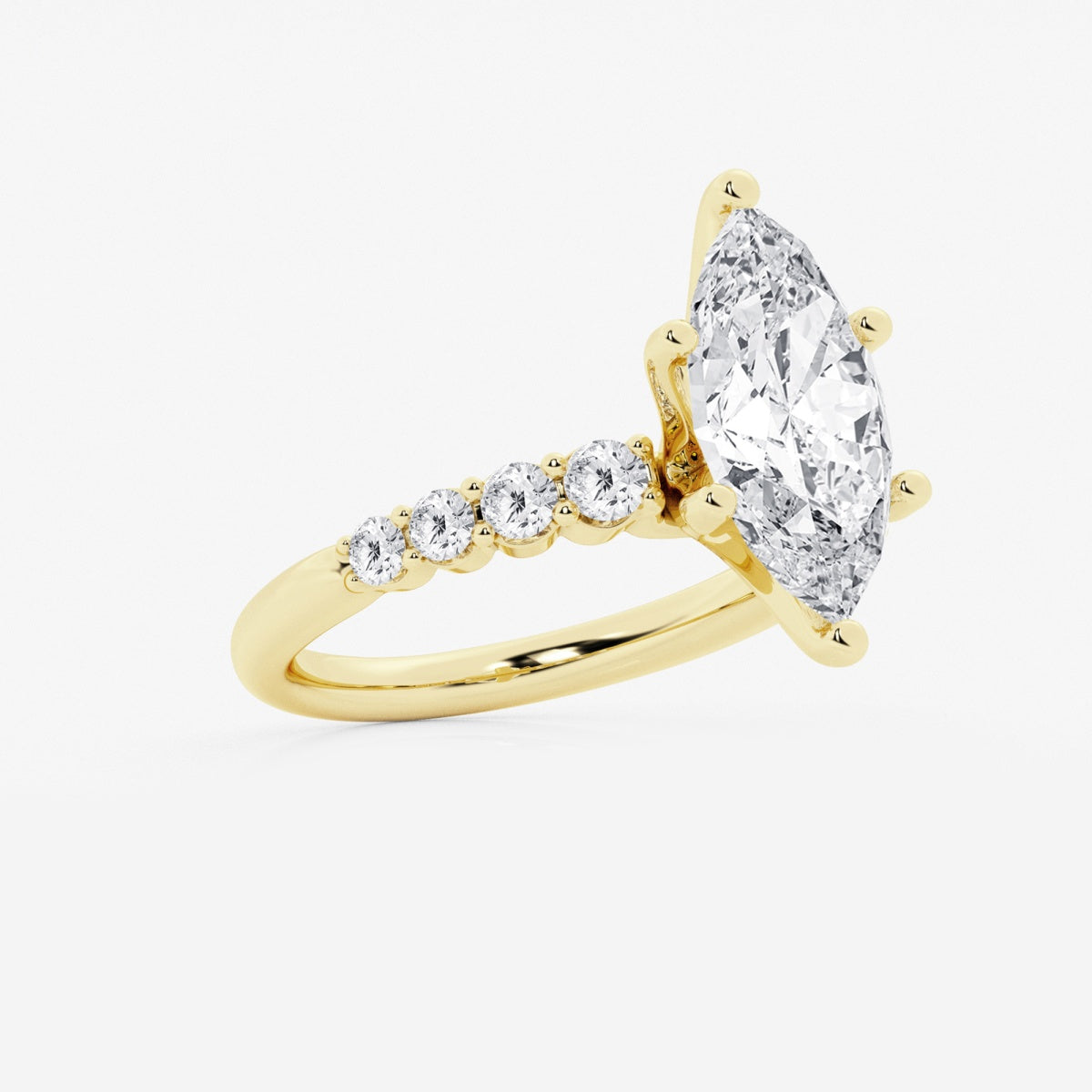 Elara - Graduated Side Stones Engagement Ring