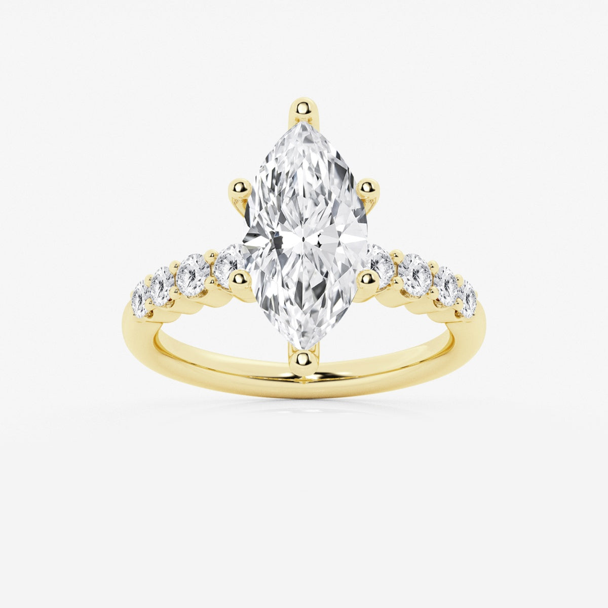 Elara - Graduated Side Stones Engagement Ring