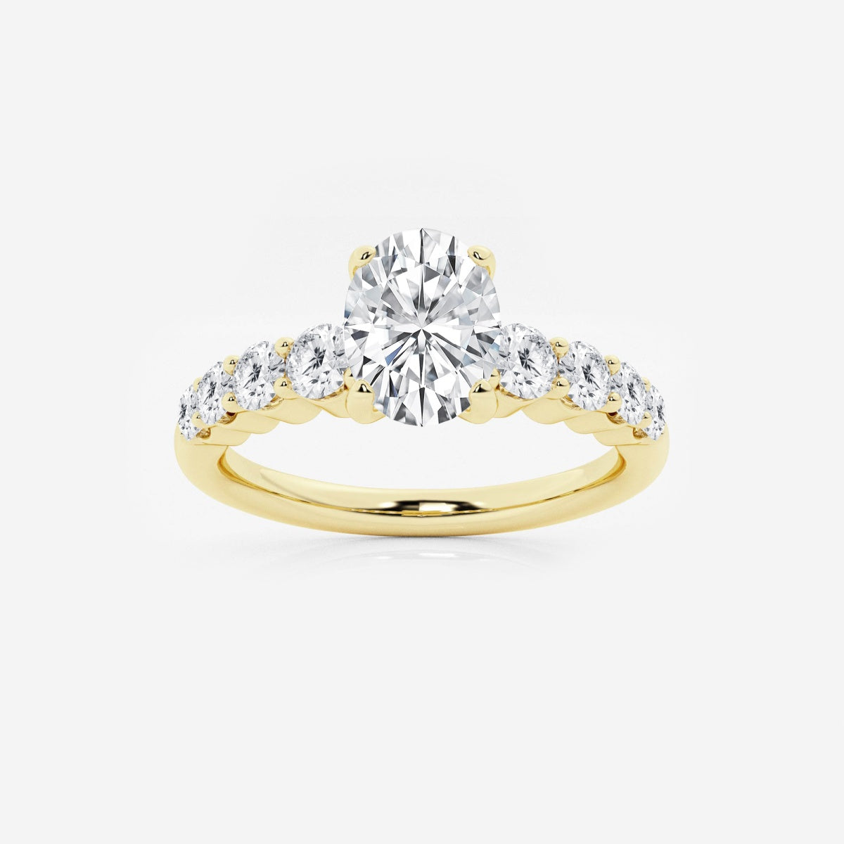 Elara - Graduated Side Stones Engagement Ring