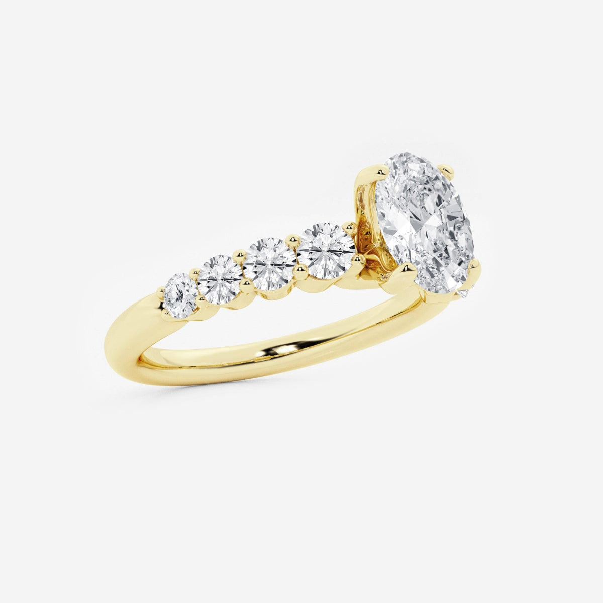 Elara - Graduated Side Stones Engagement Ring