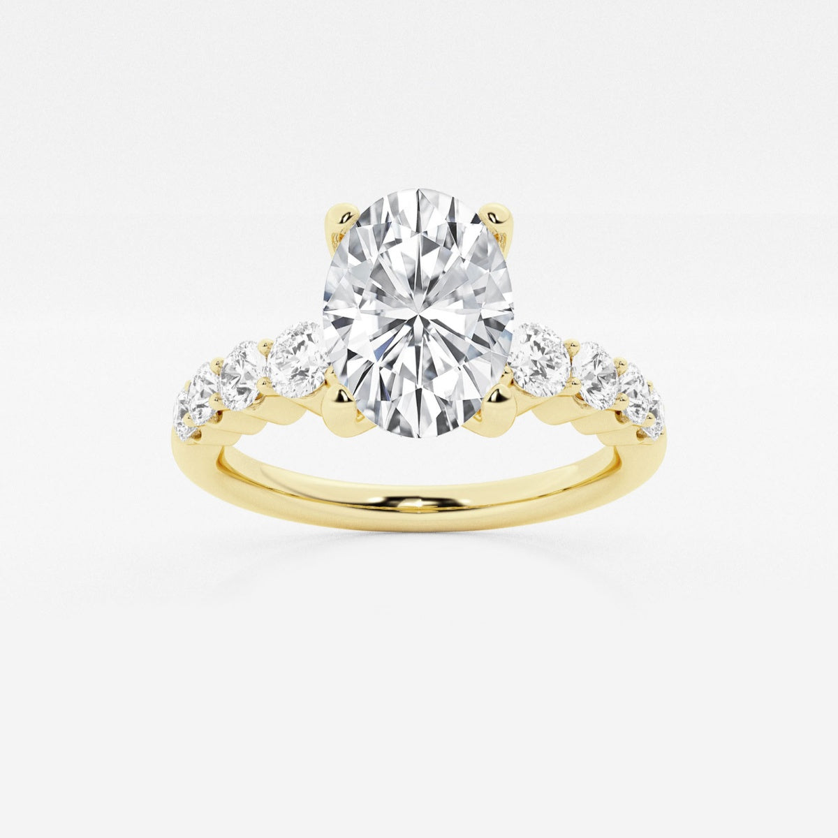 Elara - Graduated Side Stones Engagement Ring