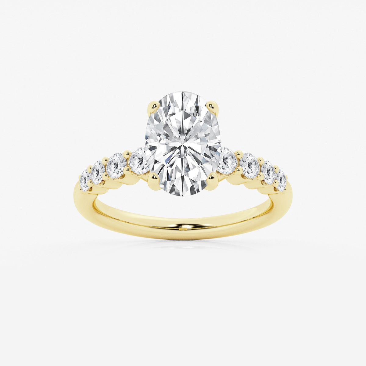 Elara - Graduated Side Stones Engagement Ring