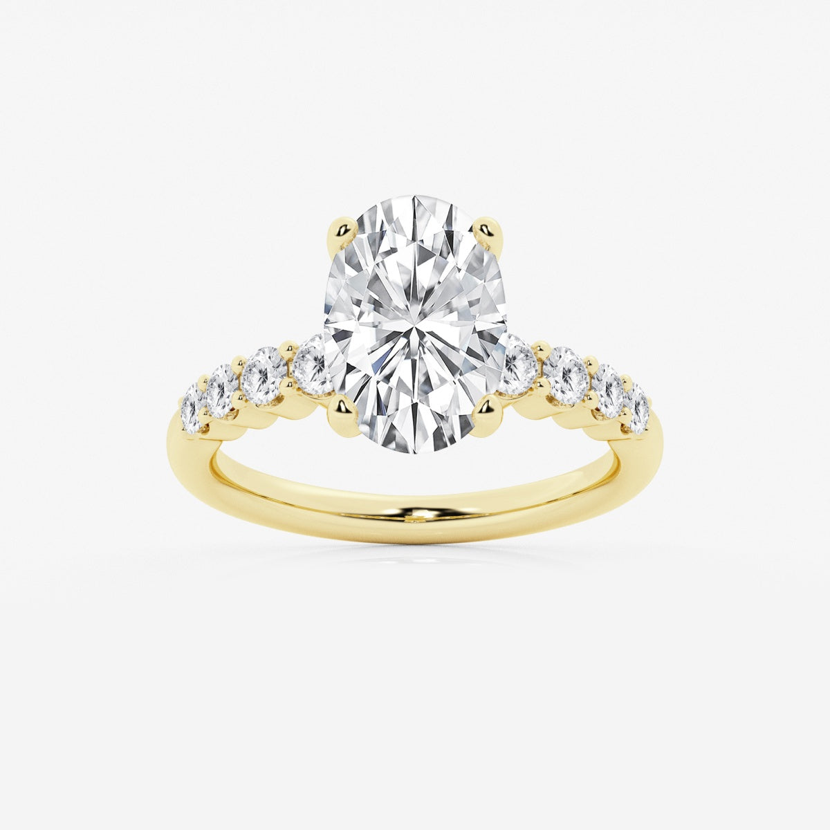 Elara - Graduated Side Stones Engagement Ring