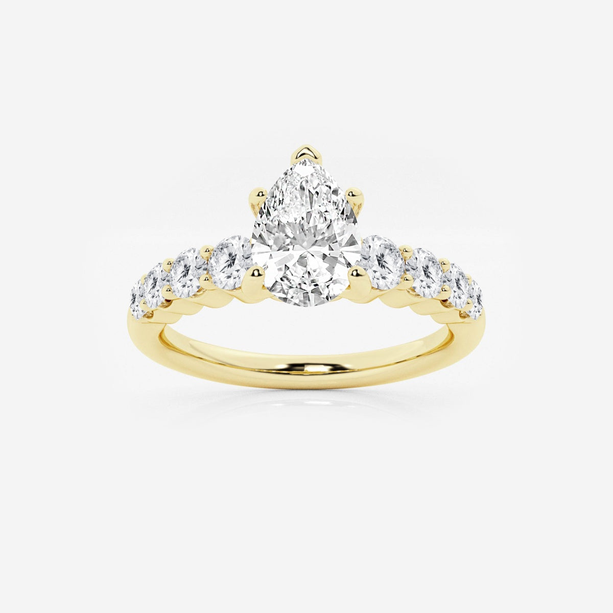 Elara - Graduated Side Stones Engagement Ring