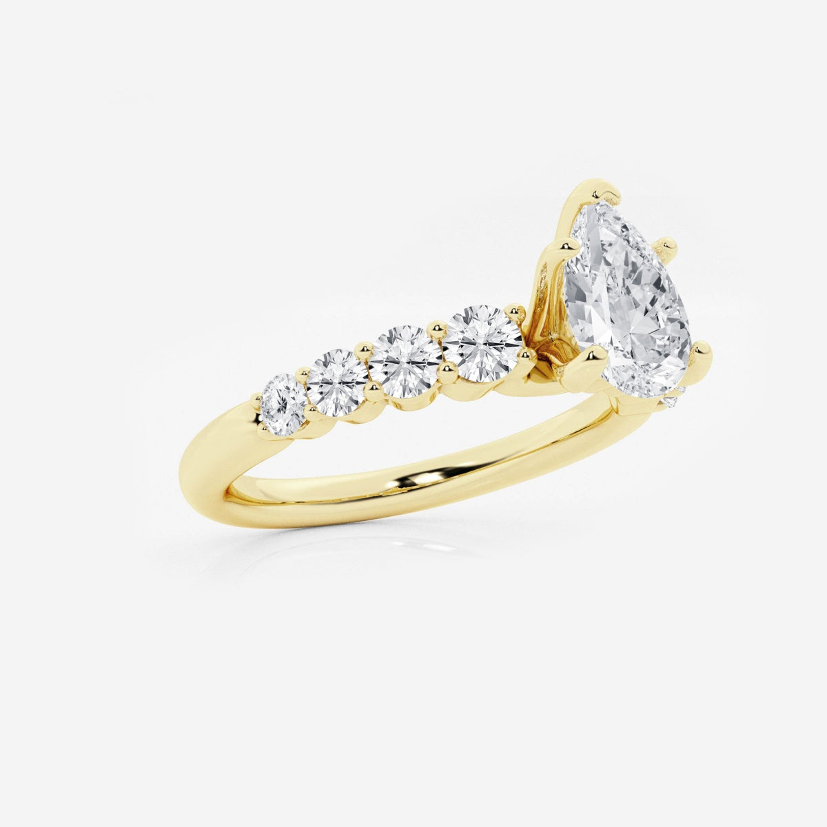 Elara - Graduated Side Stones Engagement Ring