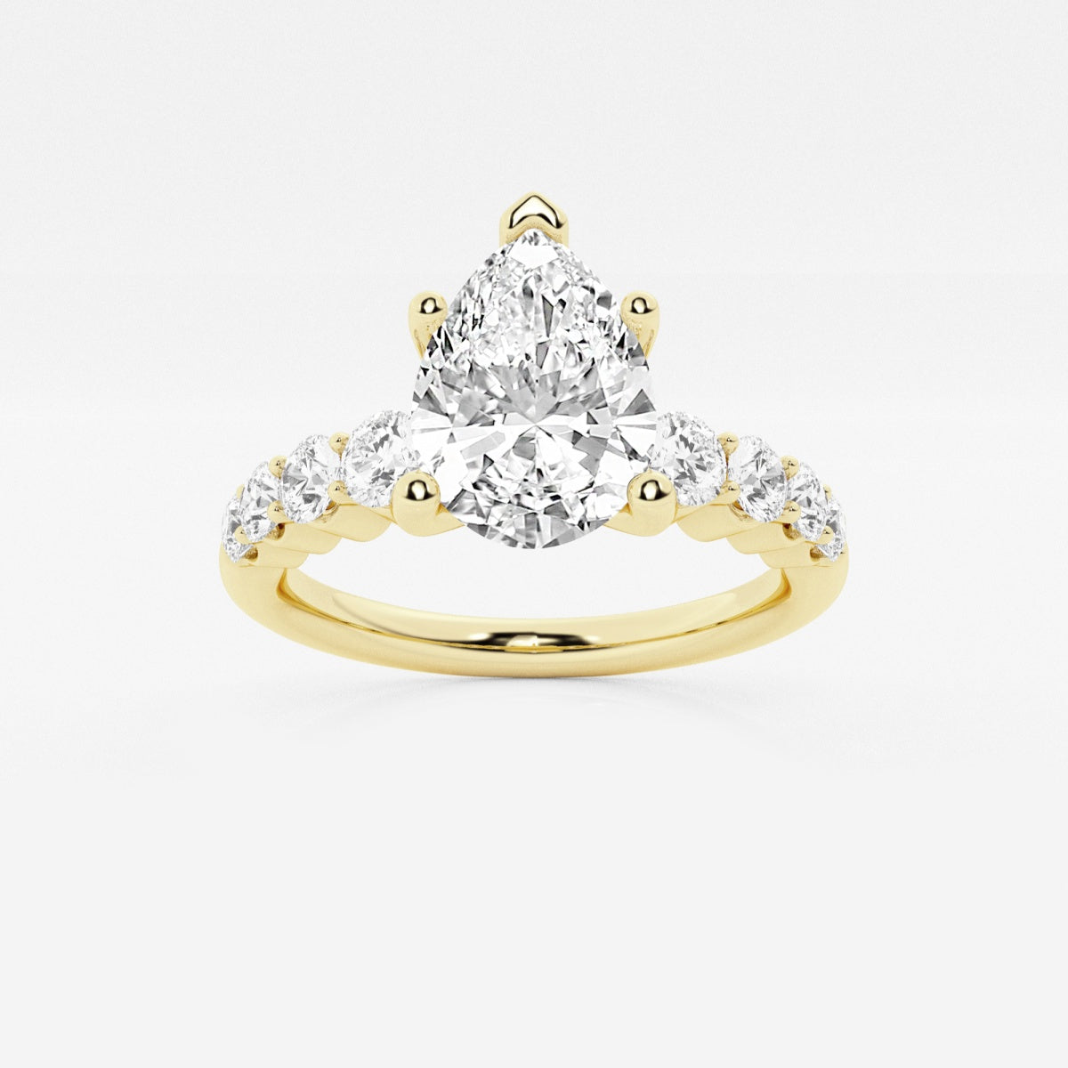 Elara - Graduated Side Stones Engagement Ring