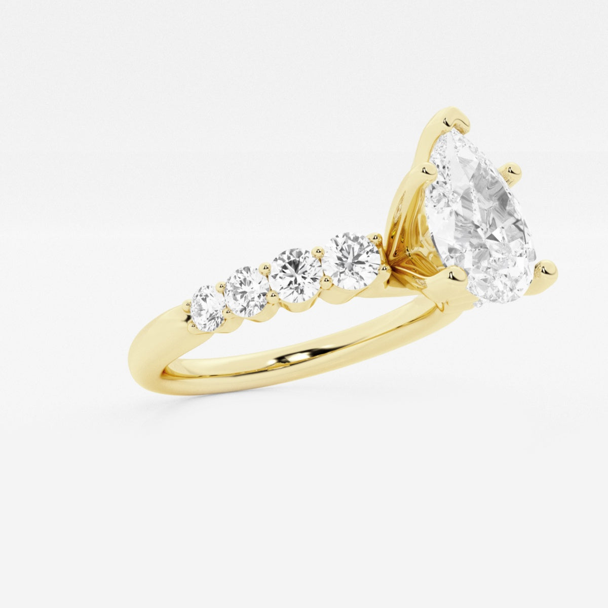 Elara - Graduated Side Stones Engagement Ring