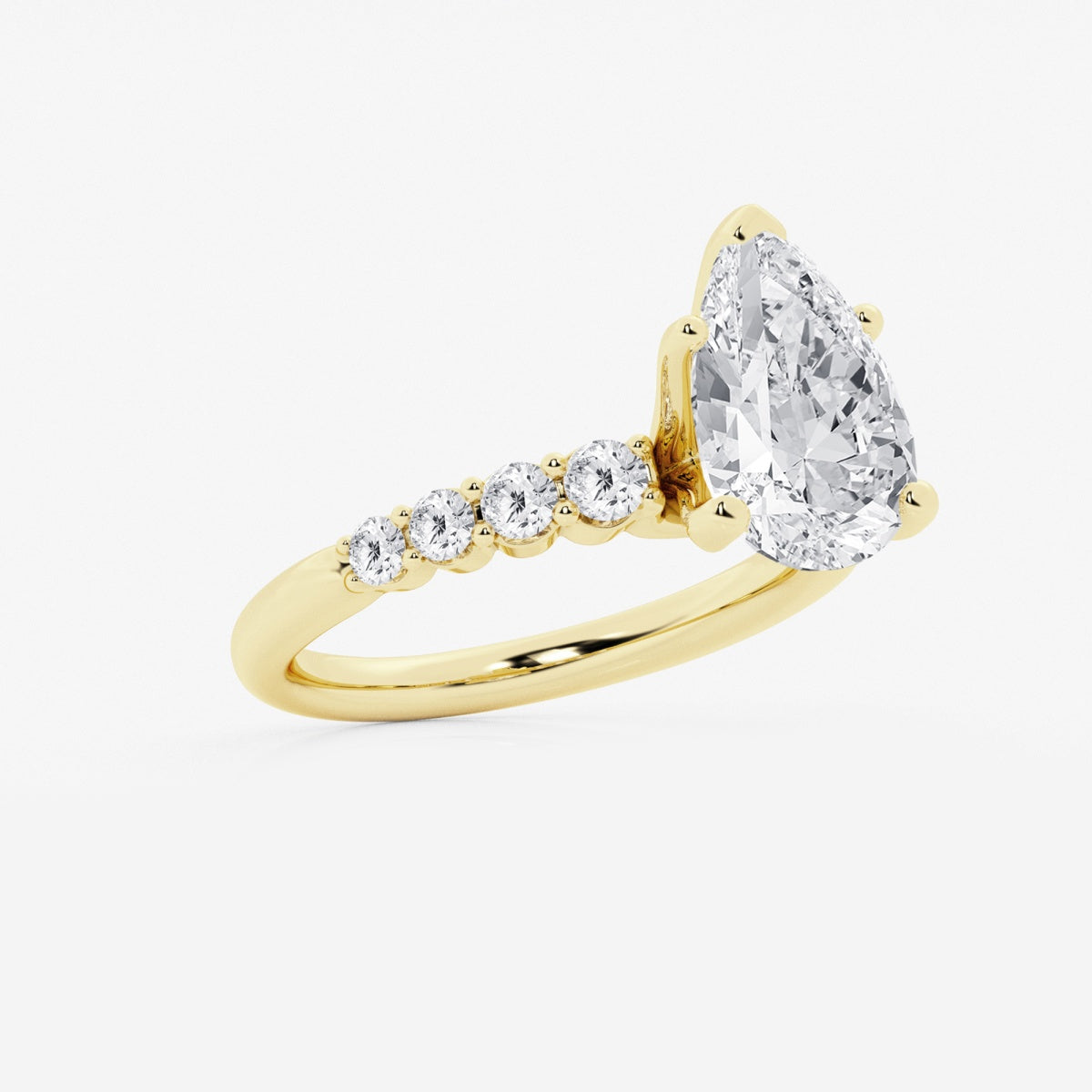 Elara - Graduated Side Stones Engagement Ring