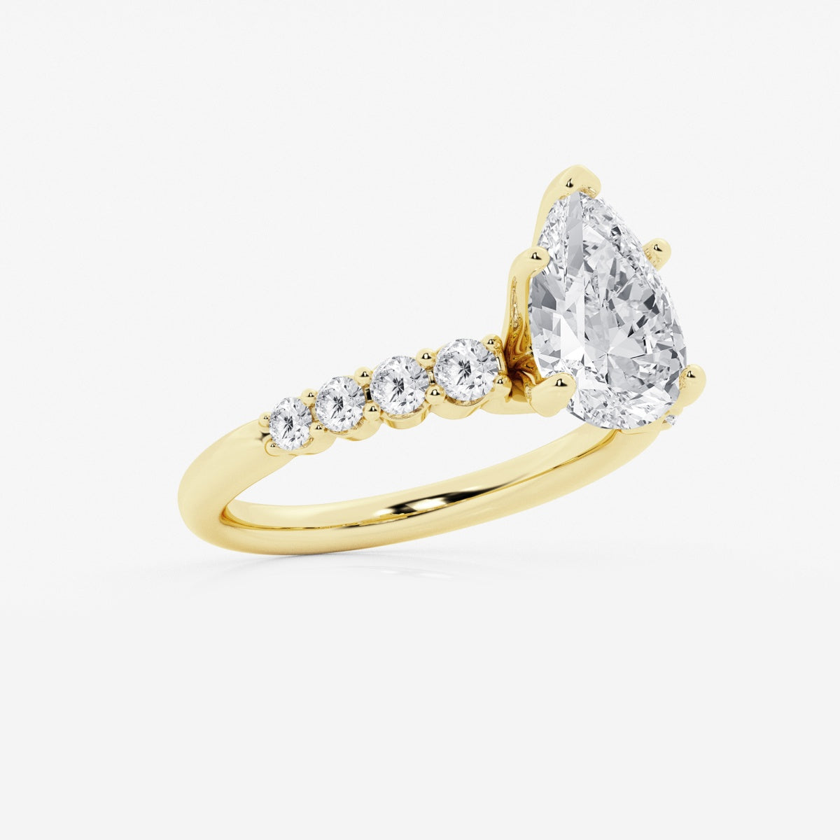 Elara - Graduated Side Stones Engagement Ring