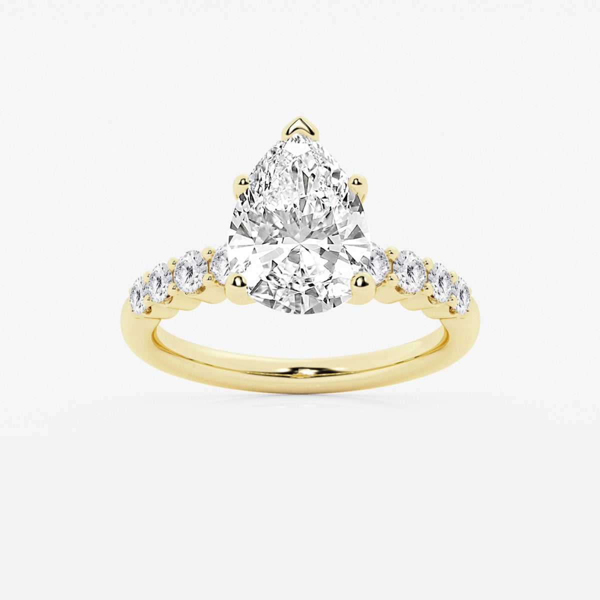 Elara - Graduated Side Stones Engagement Ring