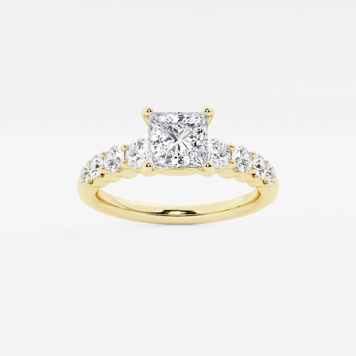 Elara - Graduated Side Stones Engagement Ring