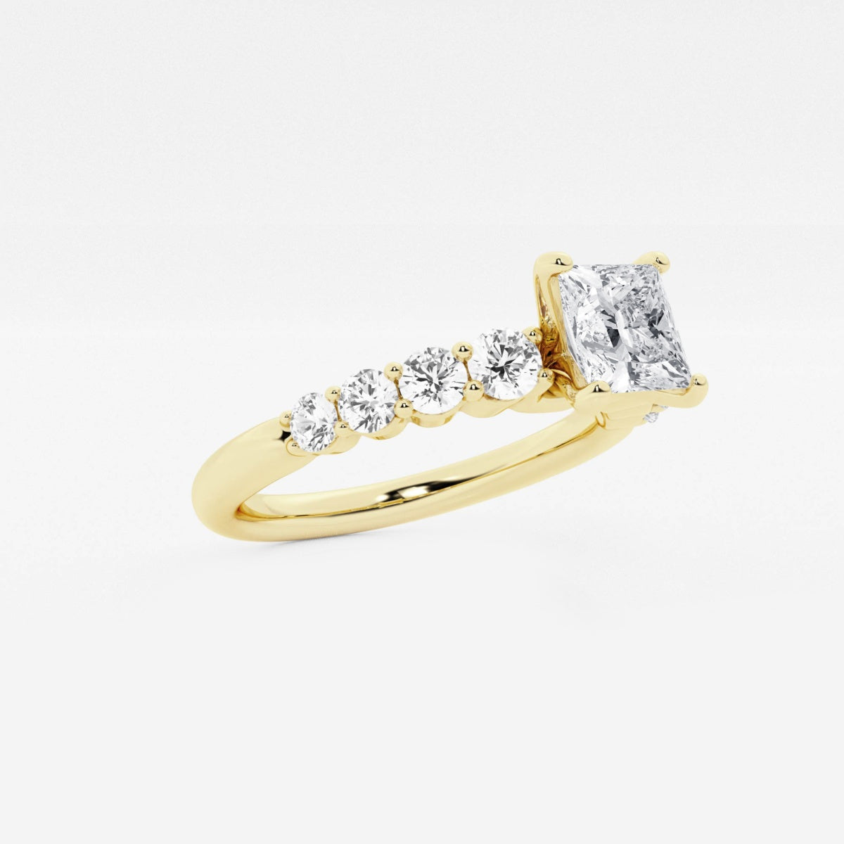 Elara - Graduated Side Stones Engagement Ring