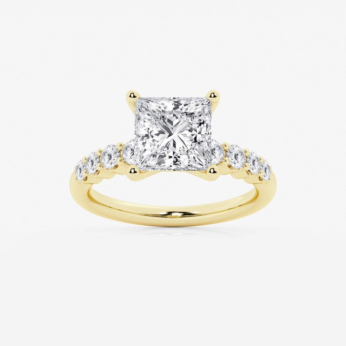 Elara - Graduated Side Stones Engagement Ring