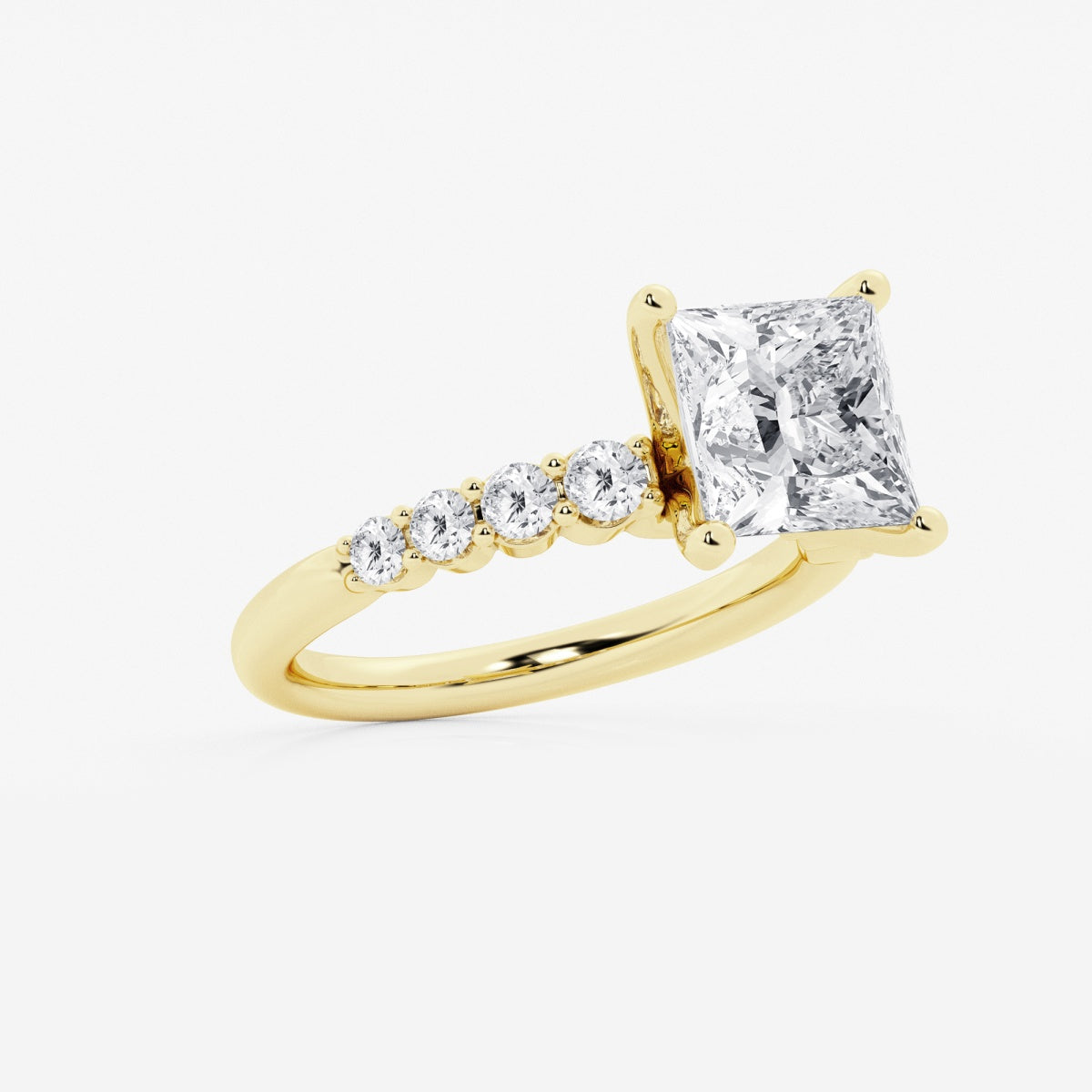 Elara - Graduated Side Stones Engagement Ring