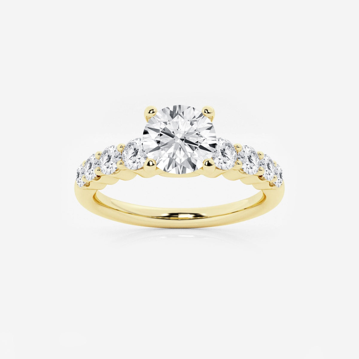 Elara - Graduated Side Stones Engagement Ring