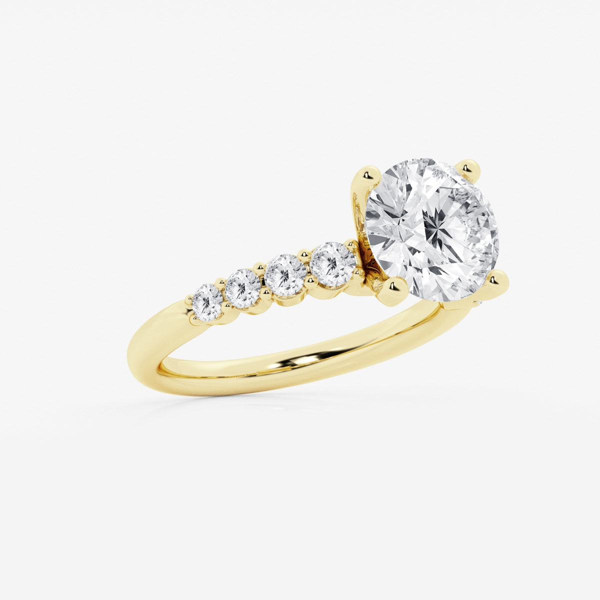 Elara - Graduated Side Stones Engagement Ring