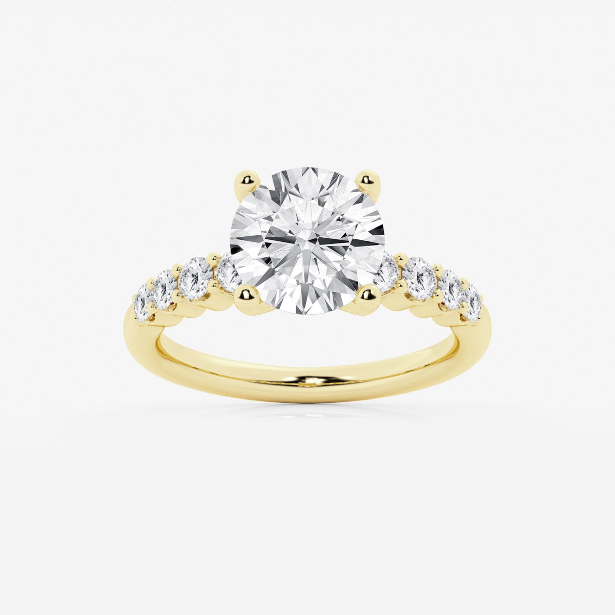 Elara - Graduated Side Stones Engagement Ring