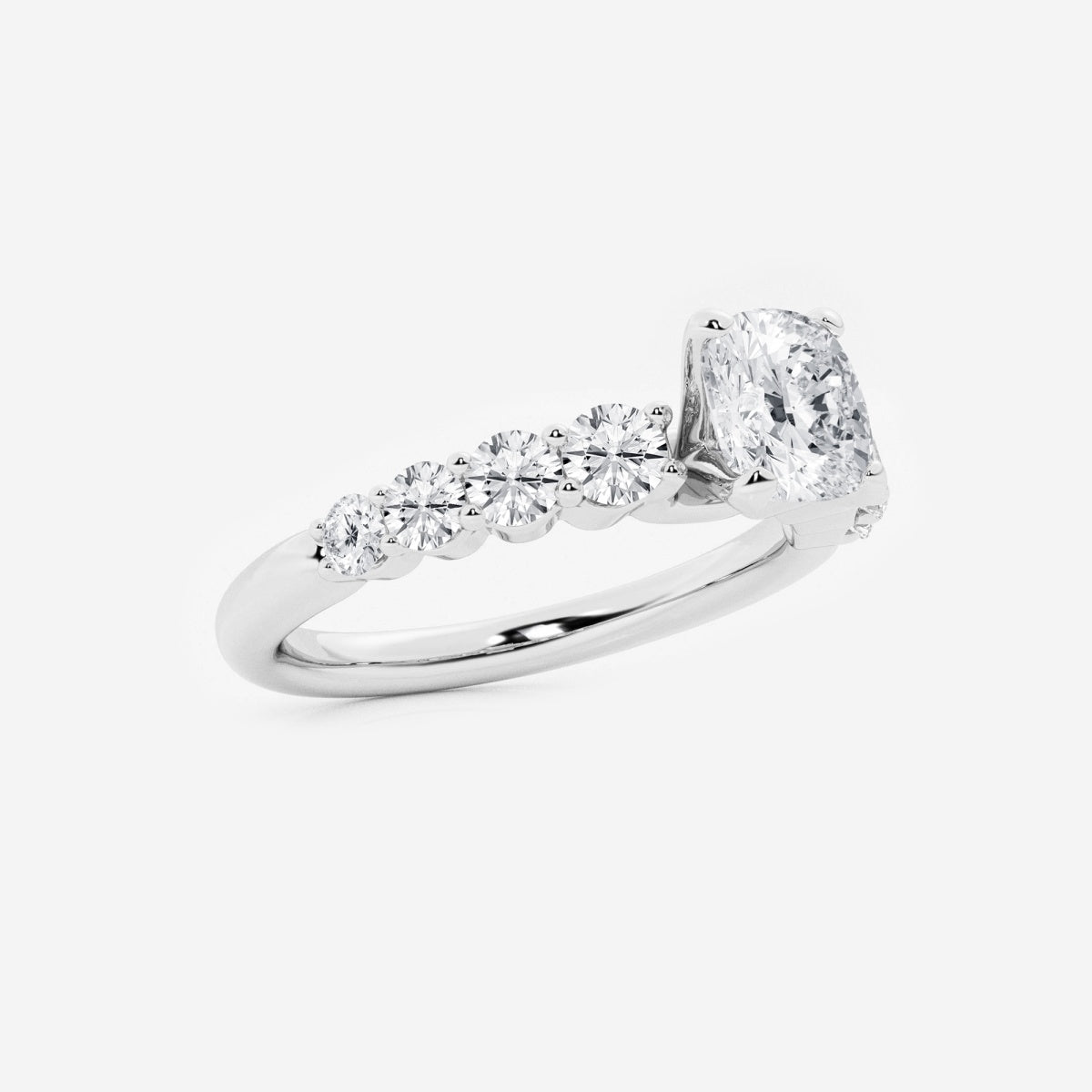 Elara - Graduated Side Stones Engagement Ring