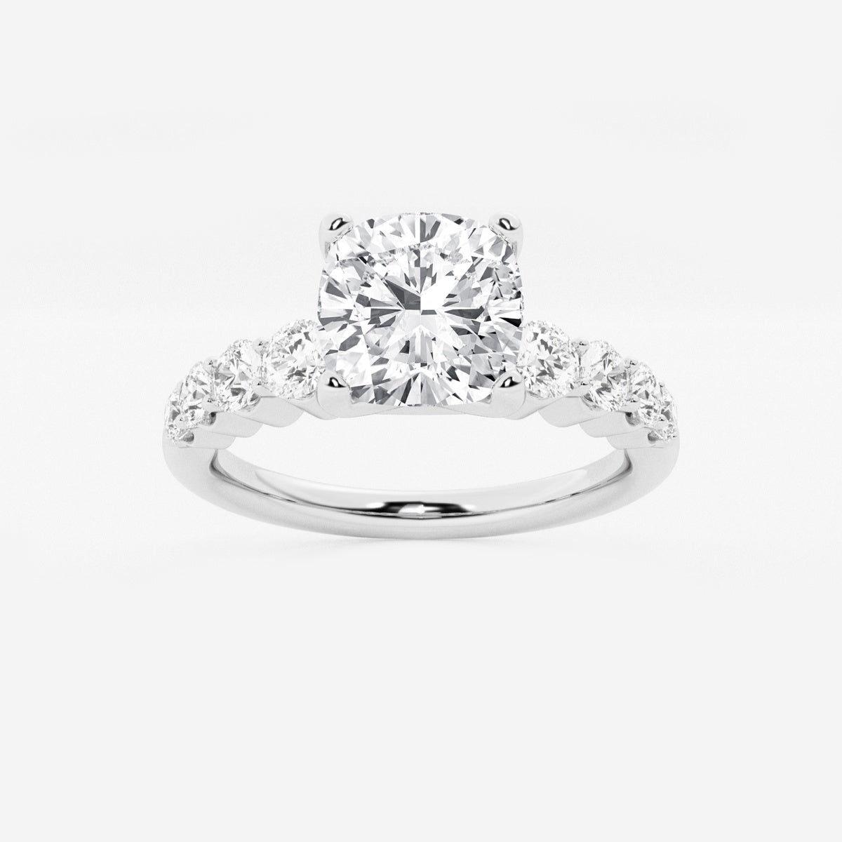 Elara - Graduated Side Stones Engagement Ring