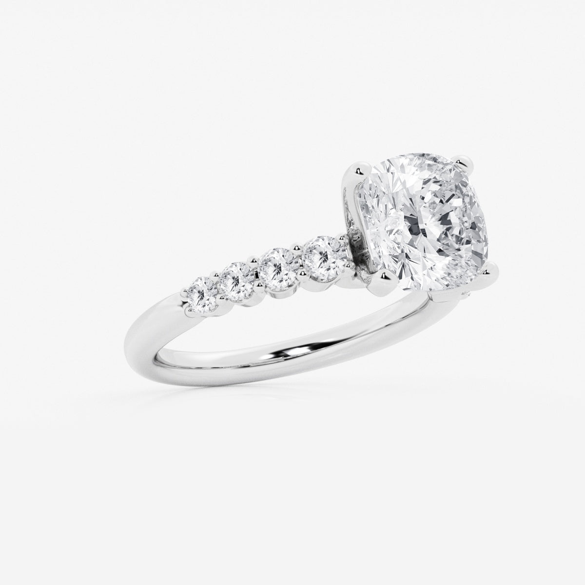 Elara - Graduated Side Stones Engagement Ring