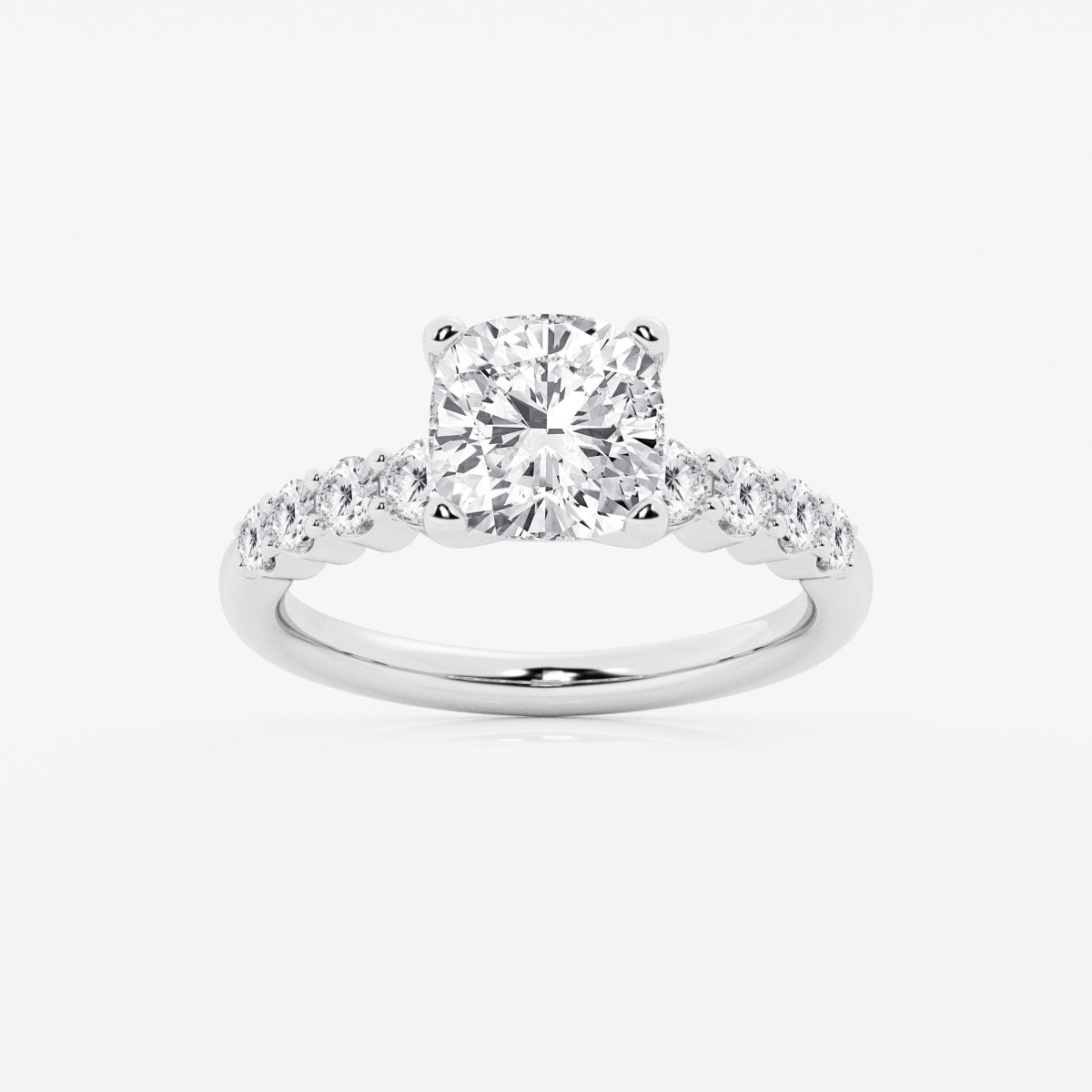 Elara - Graduated Side Stones Engagement Ring