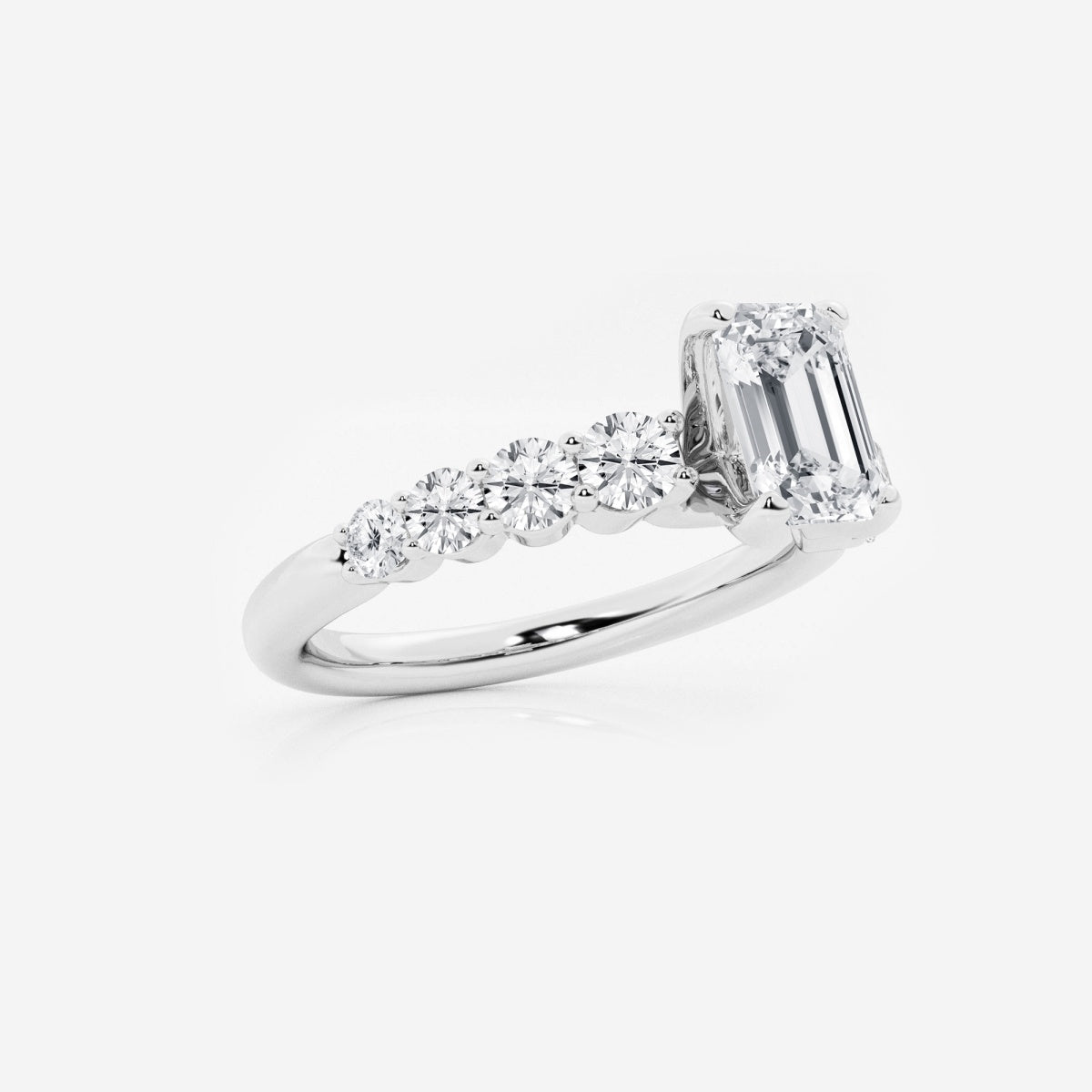 Elara - Graduated Side Stones Engagement Ring