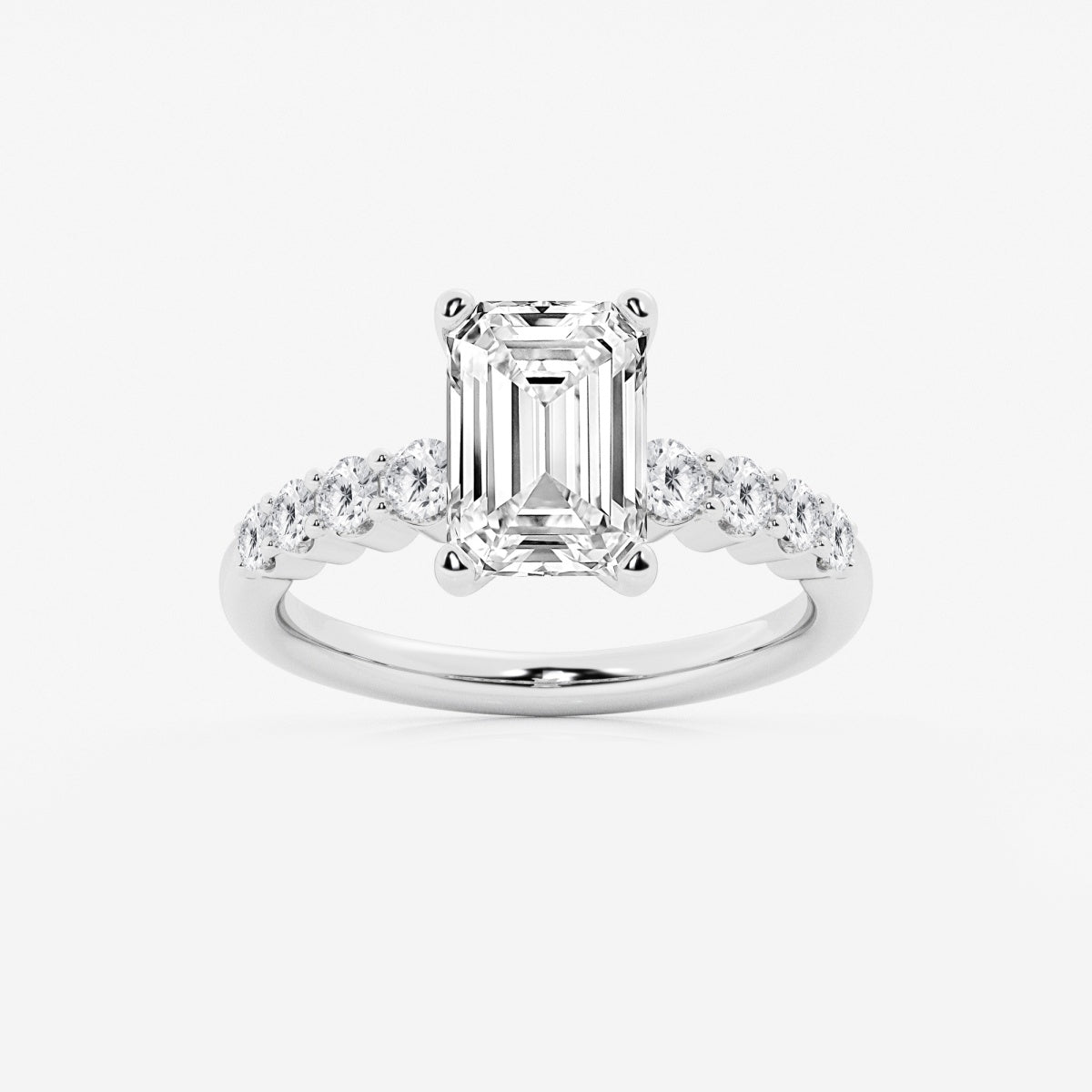 Elara - Graduated Side Stones Engagement Ring