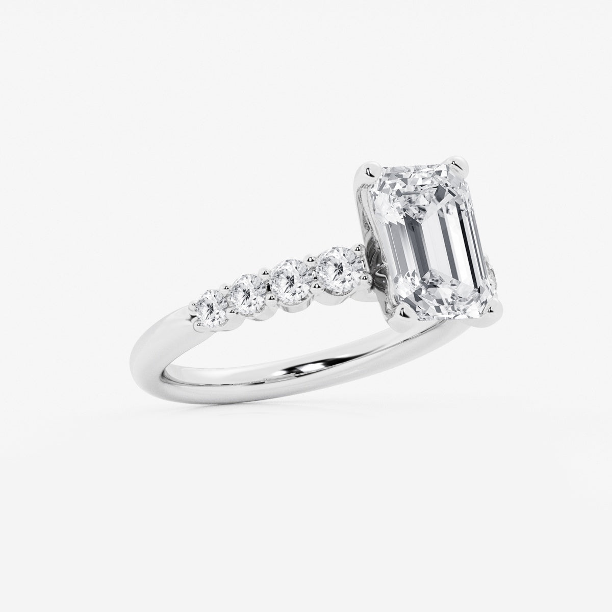 Elara - Graduated Side Stones Engagement Ring