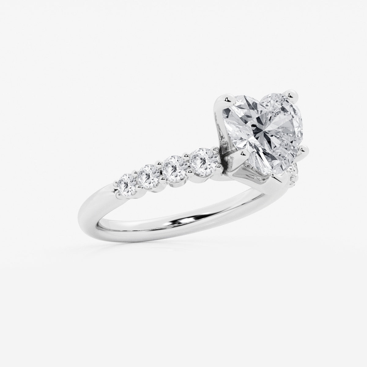 Elara - Graduated Side Stones Engagement Ring