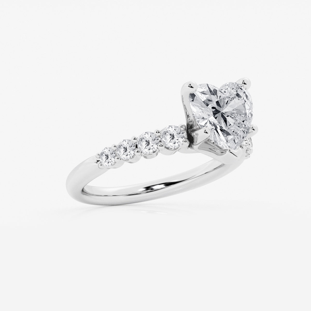 Elara - Graduated Side Stones Engagement Ring