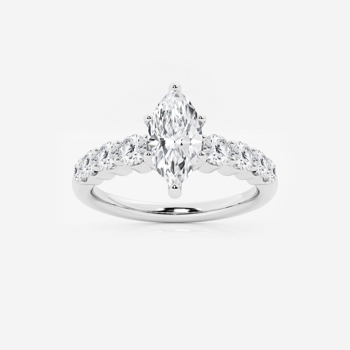 Elara - Graduated Side Stones Engagement Ring