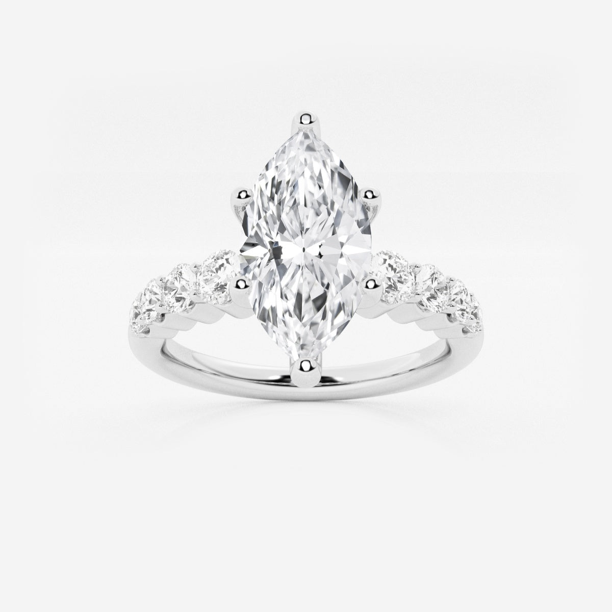 Elara - Graduated Side Stones Engagement Ring