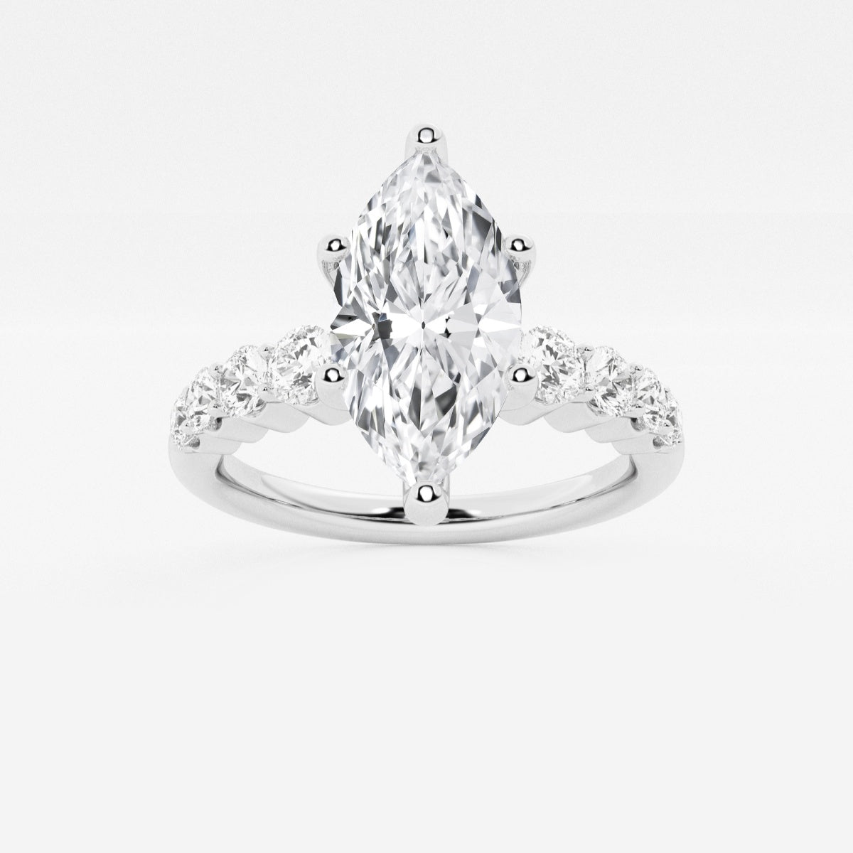 Elara - Graduated Side Stones Engagement Ring