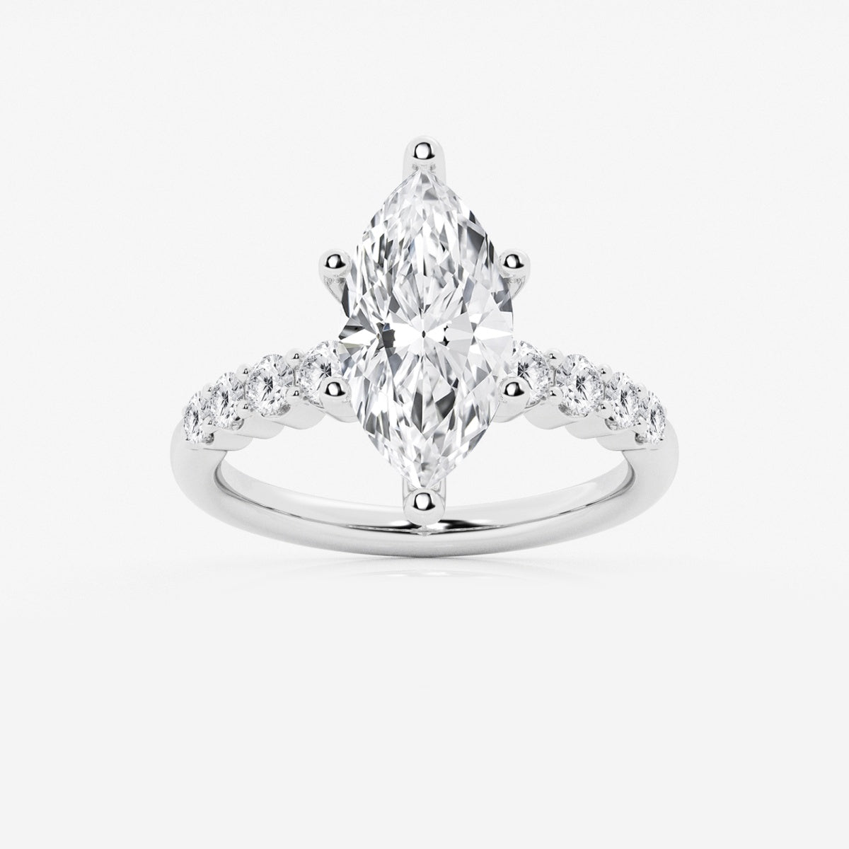 Elara - Graduated Side Stones Engagement Ring