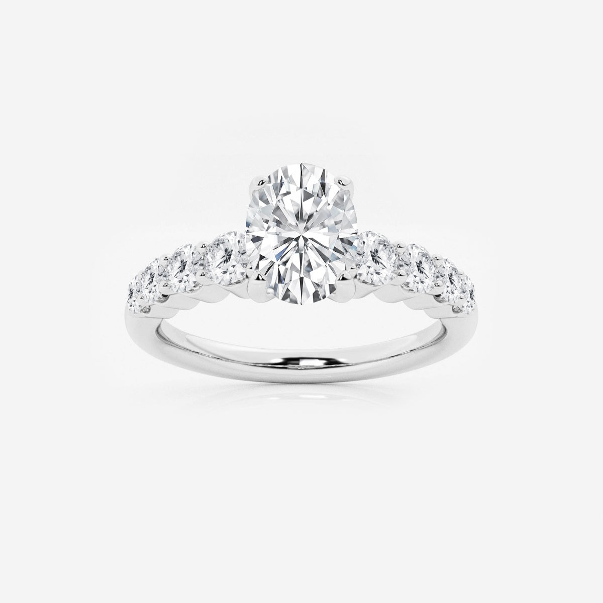 Elara - Graduated Side Stones Engagement Ring