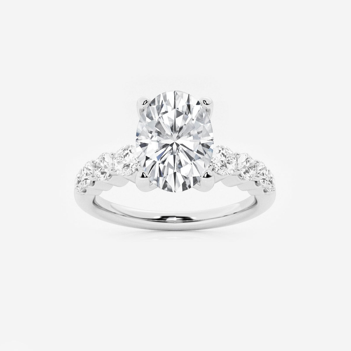 Elara - Graduated Side Stones Engagement Ring