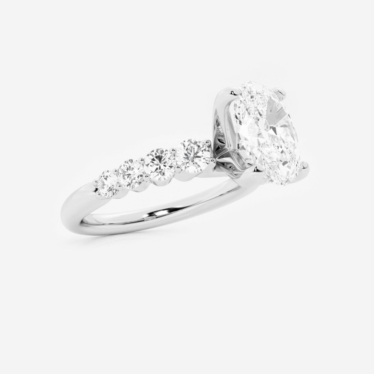 Elara - Graduated Side Stones Engagement Ring