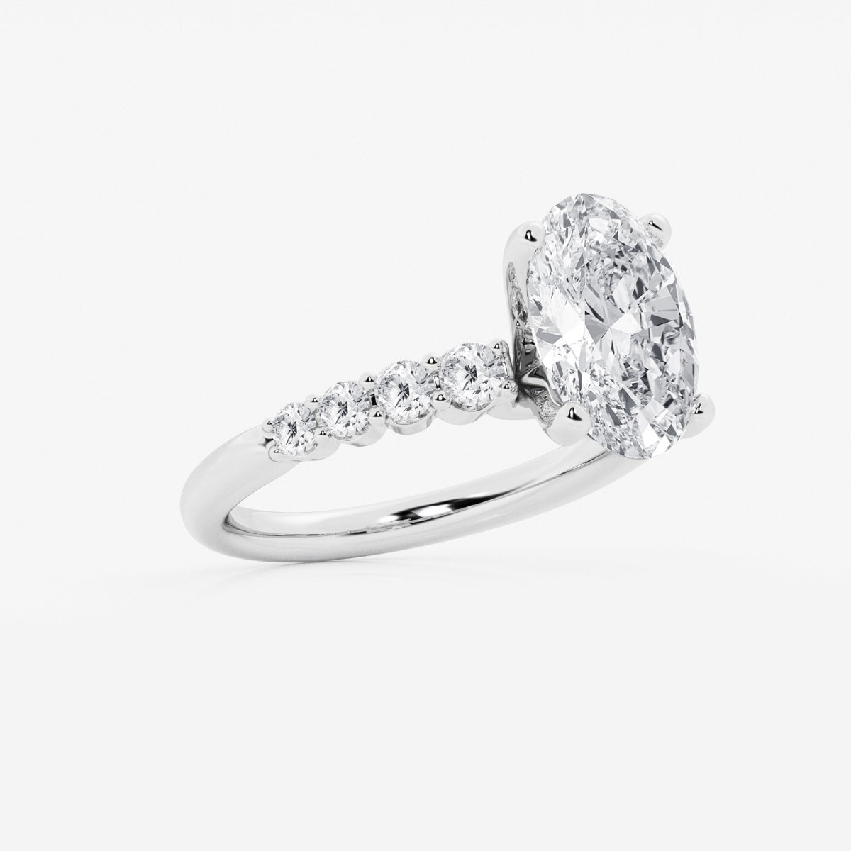 Elara - Graduated Side Stones Engagement Ring