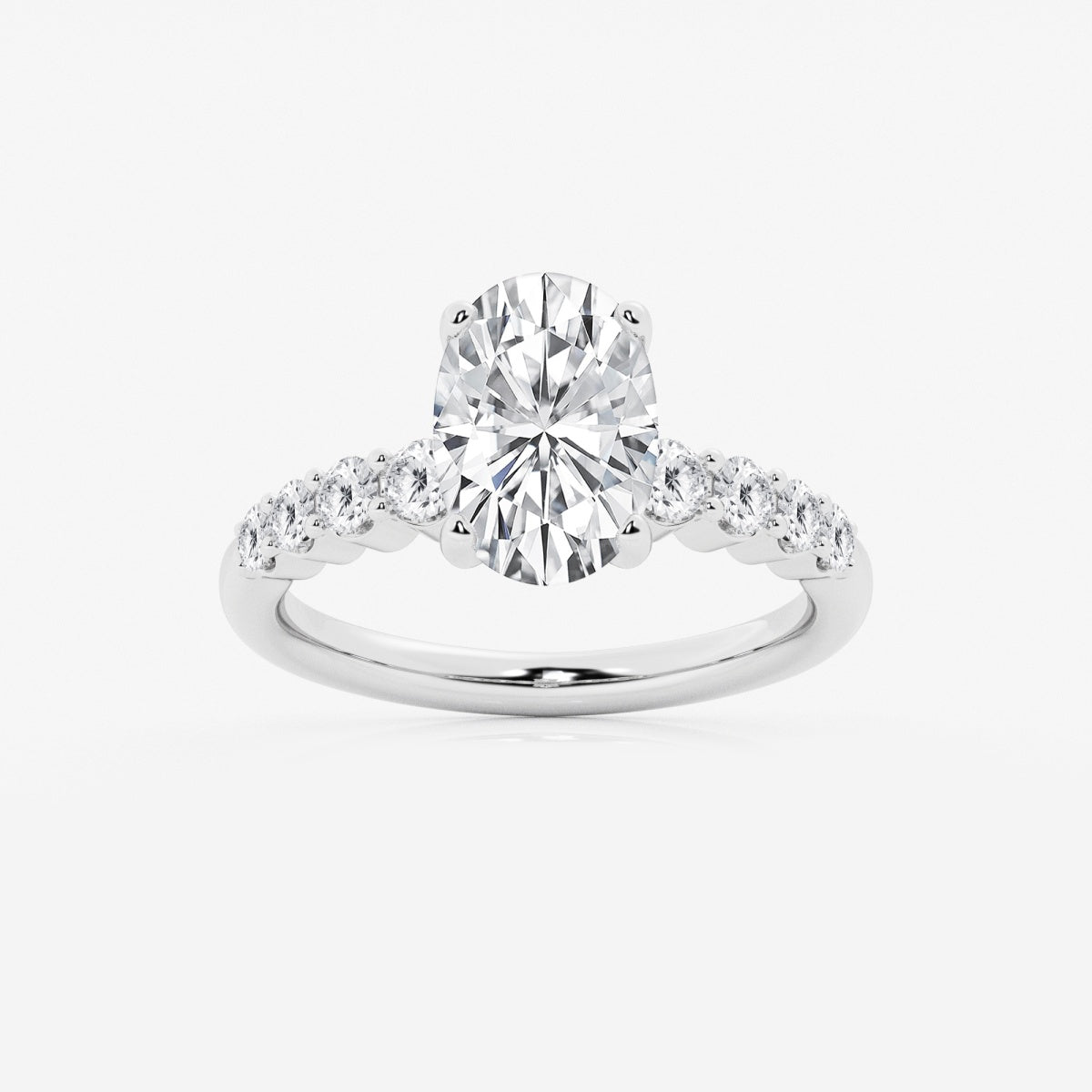 Elara - Graduated Side Stones Engagement Ring