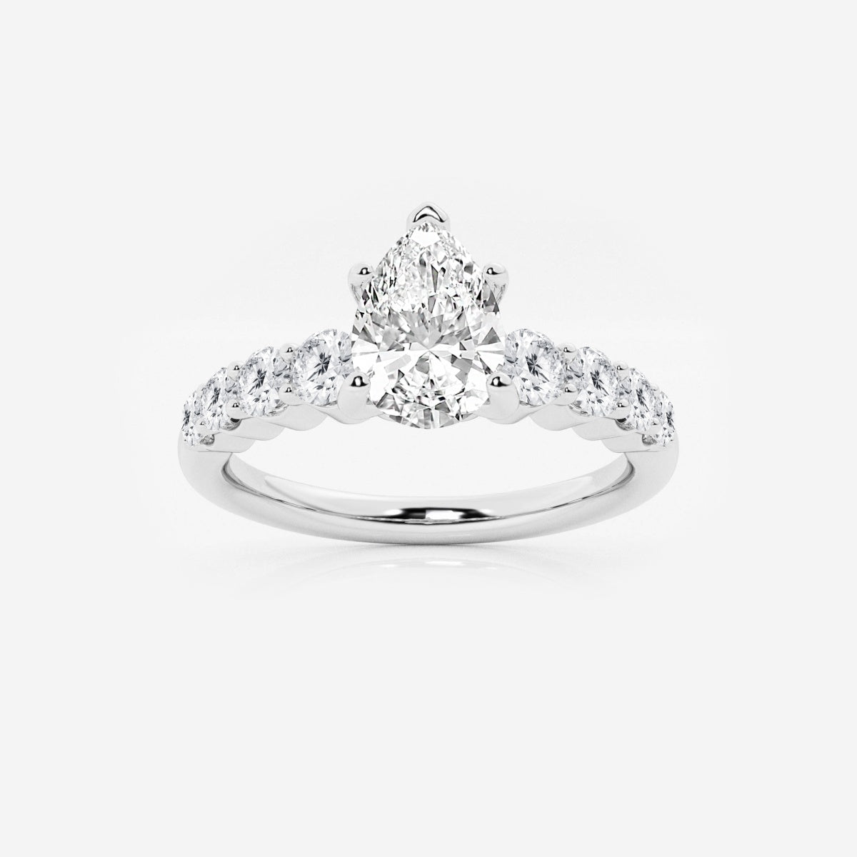 Elara - Graduated Side Stones Engagement Ring